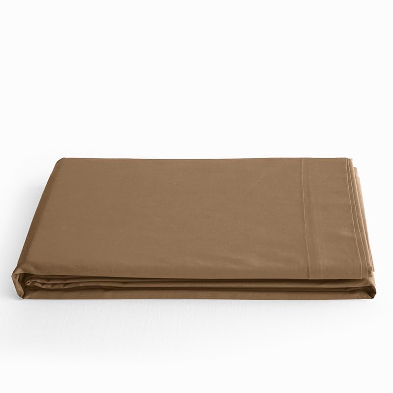 Drap Plat Prémium pour lit 1 Place & 2 Places (Taupe, Drap Plat 240 x 300 cm lit 2 Places)
