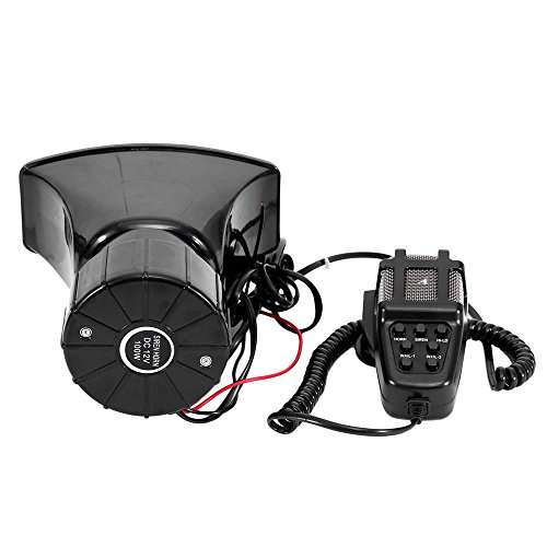 AUXMART 100W 12V Car Siren Horn 7 Tone Sound Car Siren Vehicle Horn with Mic PA Speaker - Thumbnail 7