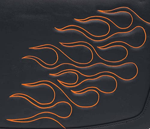 Saddlemen Black/Orange Flame Alforja Grande miniatura 4