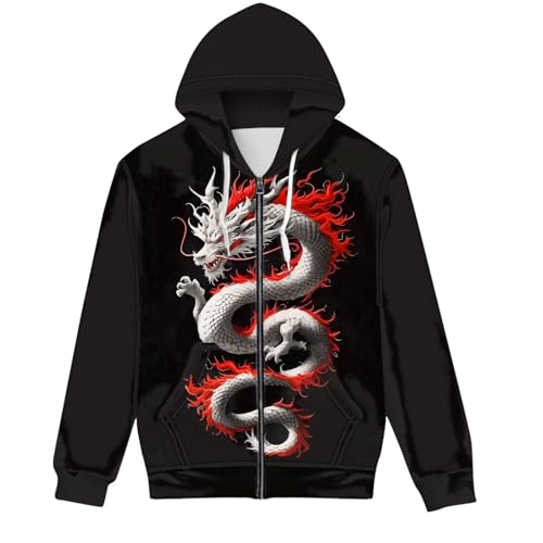 Men's Full-Zip Hoodies Sweatshirt Hoody Drawstring Long Sleeved Pullover Tops 2XS-5XL