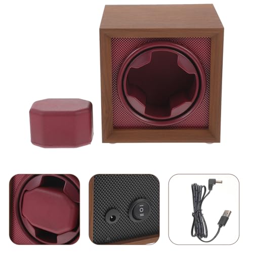 Enrollador de relojes automáticos mecánicos con madera marrón 7