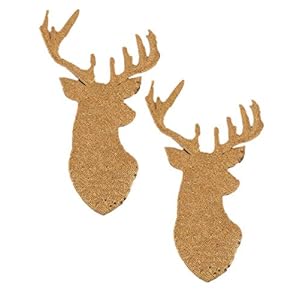2 Pack Jumbo Christmas Deer Head Iron on Patches Sew on Embroidered Patch Sequin Appliques for DIY Motif Family Chritmas Tops Home Decor (Gold)