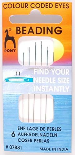 Pony Beading Needles Size 10-15