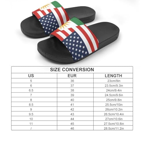 Flag of U.S. Kurdistan Flag House Sandals Non-Slip Bathroom Slippers Beach Summer Shoes for Men Women2