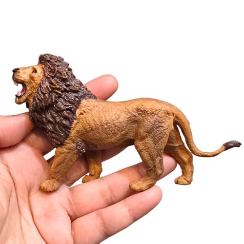Image of FUNFOB Lion Action Figures Toy Figure Width-13cm Lion Toys for for Kids & Adults PVC Multicolour | Animal- Li on