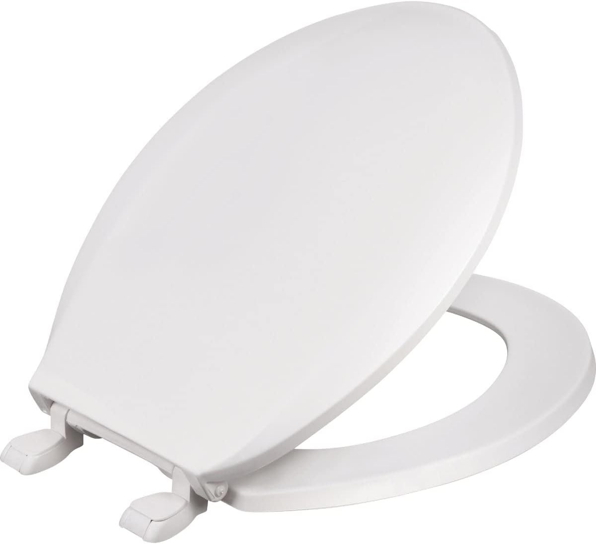 Mansfield Round Closed Front White Plastic Standard Toilet Seat 1 Each