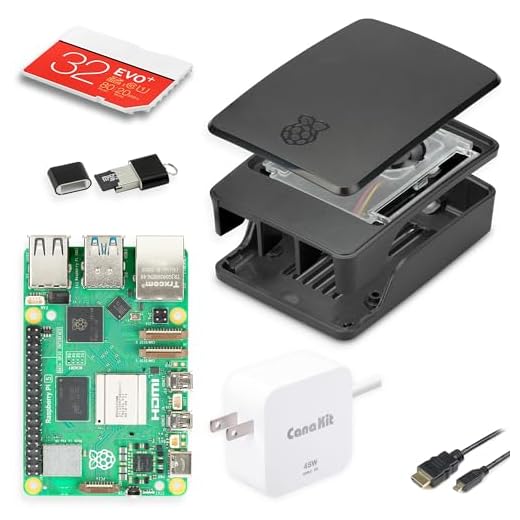 CanaKit Raspberry Pi 5 Essentials Starter Kit con custodia ufficiale nera (8 GB di RAM)