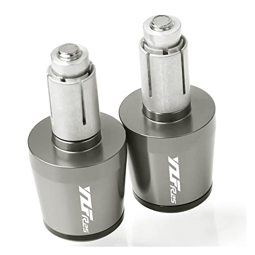 Embout de guidon et poignées moto 7/8" Yamaha YZF R25 aluminium gris