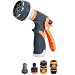 Produktbild Garten Handbrause 8-Funktionen Gartenbrause Hochdruck Spritzdüse Gartenschlauch Waschen, Reinigen, Bewässern von Rasen und Garten