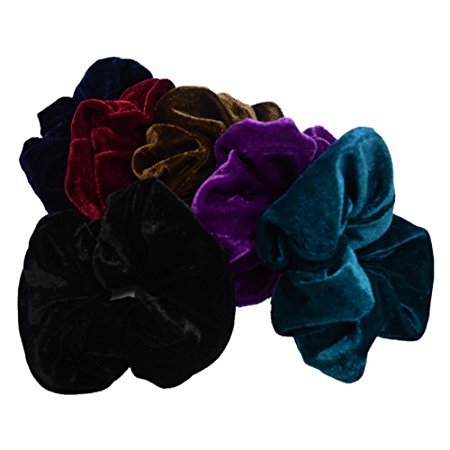 6 Pcs Large Size Neutral Color Scrunchies for Women Hair Elastic Bands