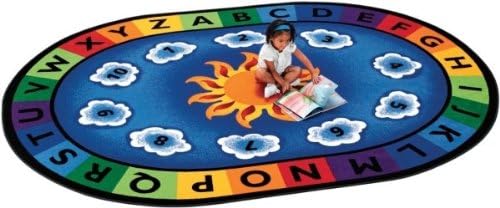 Sunny Day Learn & Play 8.25 ft. x 11.67 ft. Oval Carpet
