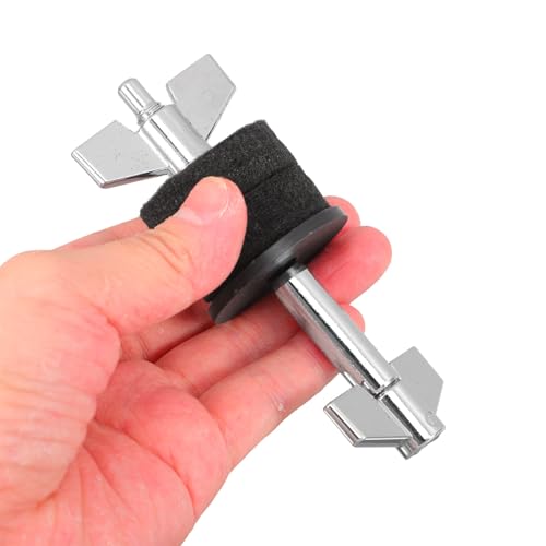 Soporte para apilamiento de platillos SEWACC en aleación plateada con fieltro para batería, adaptador multi-nivel compatible con marcas y modelos de baterías miniatura 4