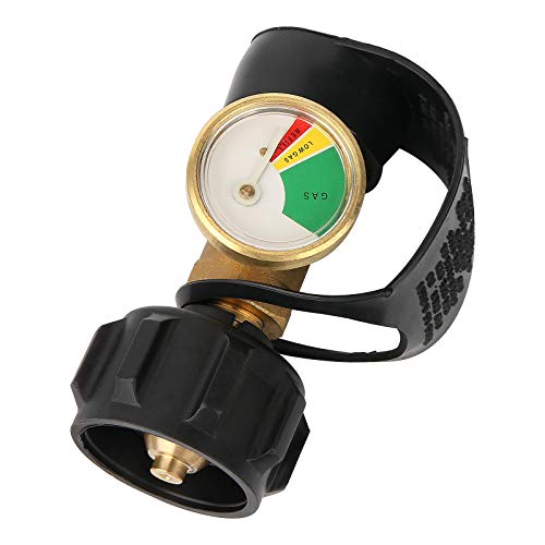 Solimeta Propane Tank Gauge, Level Indicator, Leak Detector, Gas Pressure Meter for RV Camper, Cylinder, BBQ Gas Grill, Heater with QCC1 Connection