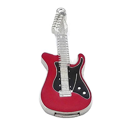Aneew 16GB Red Pendrive Guitar Music Delicate Design Crystal USB Flash Drive for Music Teacher