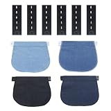 Nairv Furn 10 Pièces Extenseur Pantalon Ajustables, Bandeau Grossesse Elargisseur Pantalon pour Femmes Enceintes Extensions de Pantalon de Grossesse Extenseurs de Taille Ajustables