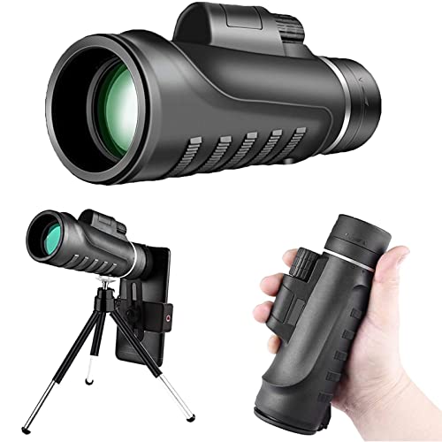 Télescope monoculaire 12x42 HD avec prisme BAK4 et trépied stable pour observation