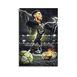 VCLUST Cristiano Ronaldo Poster Soccer Poster Art Decor Painting Aesthetic Wall Art Canvas for Bedroom Decor 16x24inch(40x60cm) 6