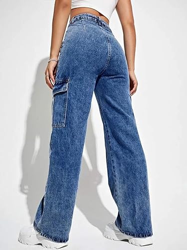 Image of KOTTY High Waist Wide Fit Jeans - Women's Relaxed Denim with Wide Leg