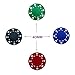 SEETOOOGAMES Casino Poker Chips - 100 Pieces 11.5g Suited Design - 4 Colors (25 red, 25 Green,25 Blue,25 Black)