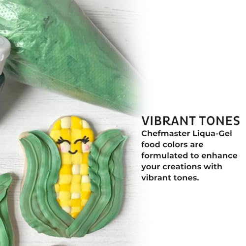 Chefmaster - Liqua-Gel Food Coloring - Fade Resistant Food Coloring - 8 Pack - Vibrant, Eye-Catching Colors, Easy-To-Blend Formula, Fade-Resistant - Made in the USA