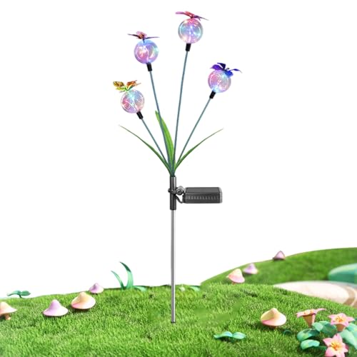 Image of Genérico Solar Lights Outdoor,Garden Stakes with Smart Sensor and Ball - Decorative Solar Garden Lights - for Patio Porch Lawn Landscape Ground Birthday Holiday and