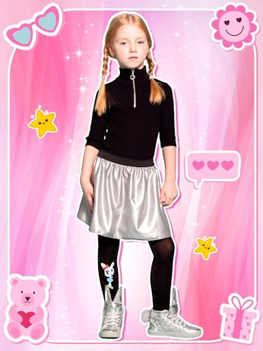 4 Pairs Girls Dance Tights Pattern Leggings Fleece Lined Pantyhose Microfiber Stockings for Girls2