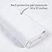 Gerber, Baby Boys and Girls Newborn Infant Baby Toddler Nursery Waterproof Barrier Bedding Crib Protector Pad, 18”x 7”, White, 2 Pack