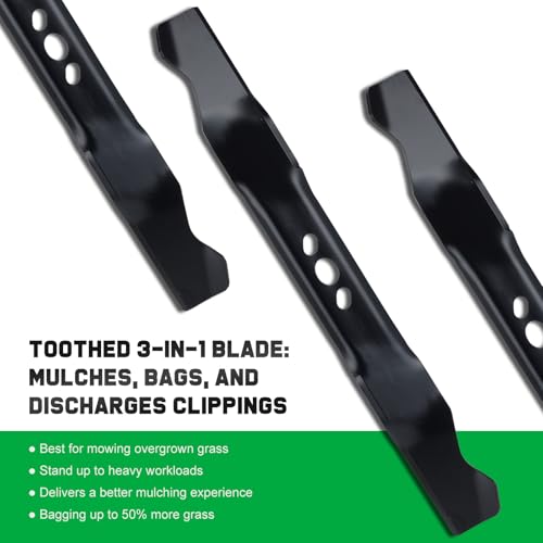 Image of Grasscool 2105300125A 20 Mower Blade Compatible with Hyper Tough Murray 20 inch MNA152505 MNA152701 Push Mower(Oval Center Hole)