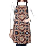 Oplp Lovely Mandalas Waterproof Apron Cooking Kitchen Apron Unisex Adjustable Apron