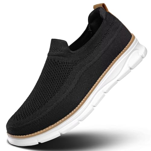 Men's Slip On Boat Shoes Casual Loafers Walking Non Slip Soft Sole Lightweight Sneakers Dress Business Oxfords Work Driving
