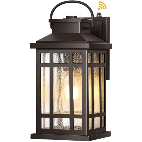 OPAXIS Outdoor Light Fixture, Dusk to Dawn Outside Lights for House, Brown Outside Sconce Lighting, Oil Rubbed Bronze Exterior Porch Lights Wall Mount, Modern Outdoor Wall Lantern for Patio Garage by OPAXIS - Used condition - Image 2