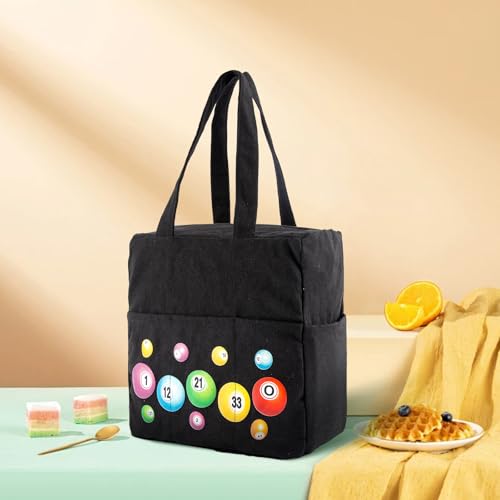 Ehrgk 2406GJB0684Y01J01 Bingo Bag With Pockets And Handle,Bingo Daubers Bags,Zipper Bingo Tote Bag For Bingo Set Stuff Supplies,Bingo Accessories Bingo Game Prizes thumb #4