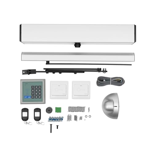 50W Automatic Swing Door Opener 100kg Heavy Duty Swing Door Operator Closer with Remote Control, Swing Gate Motor Opener with 120° Max Opening Angle, Electric Door Opener Door Operator for Handicap