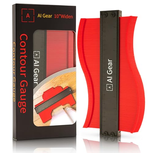AI Gear Contour Gauge Duplicator 10 Inch Widen Profile Tool Precise Measuring of Irregular Shapes for Laminate Wood Tiling and Flooring