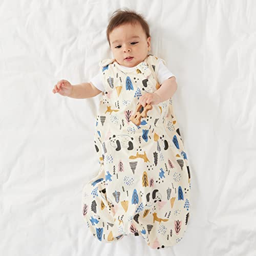 DuoMiaoMiao Baby Summer Sleeping Bag, Baby Sleeping Bag 0.5 Tog,100% Cotton Baby Wearable Blanket,Unisex Sleeping Bag for Boy and Girl 3-9m - Afbeelding 4