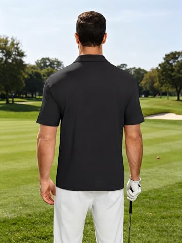 Camiseta polo para hombre Lexiart, corte holgado, manga corta, transpirable, con cuello, tallas M-3XL miniatura 3
