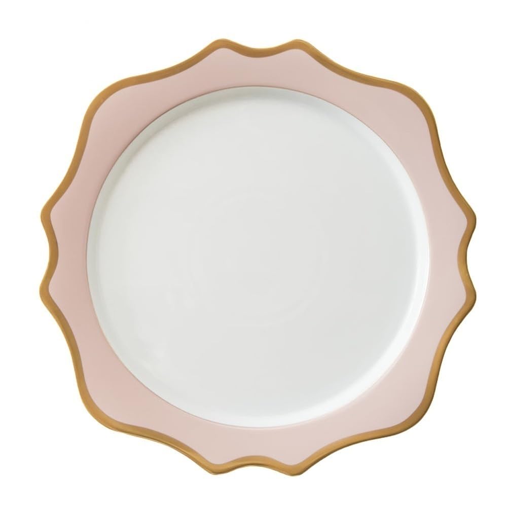 Talerze obiadowe różowy słonecznik ceramiczna zastawa stołowa zachodnie wesele matowe złote talerze z oprawkami zestaw 4 talerzy sałatkowych