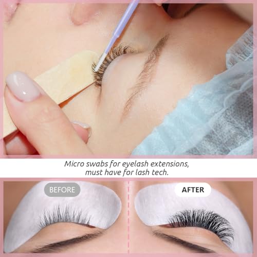 Image of MAYCREATE 100-Count Fine Tip Cotton Swabs for Makeup Removal Eyeliner Mascara Precision Removal Excess cosmetics Cotton Swabs Makeup Tools for Eyeliner Fixing & Sharpening & Lip Liner Correction