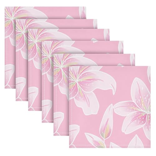 Servilletas de Tela Pack 6 Rosa Lirio 20x20 in miniatura 2