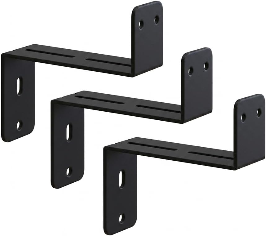 ABALON 3 soportes riel cortina Onda Perfecta negro