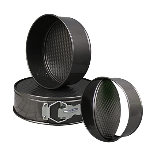 Juego de 3 moldes redondos para tartas, antiadherentes, a prueba de fugas, parte inferior extraíble para tarta de queso, mousse, pastel (8, 9, 10 pulgadas)