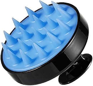 Shampoo Brush, Silicone Scalp Massager Hair Brush Head Massager Hair Growth Scrubber for Straight Curly Long Short Thick Thin Wet Dry Hair for Men Women Kids Pets, Black&Blue