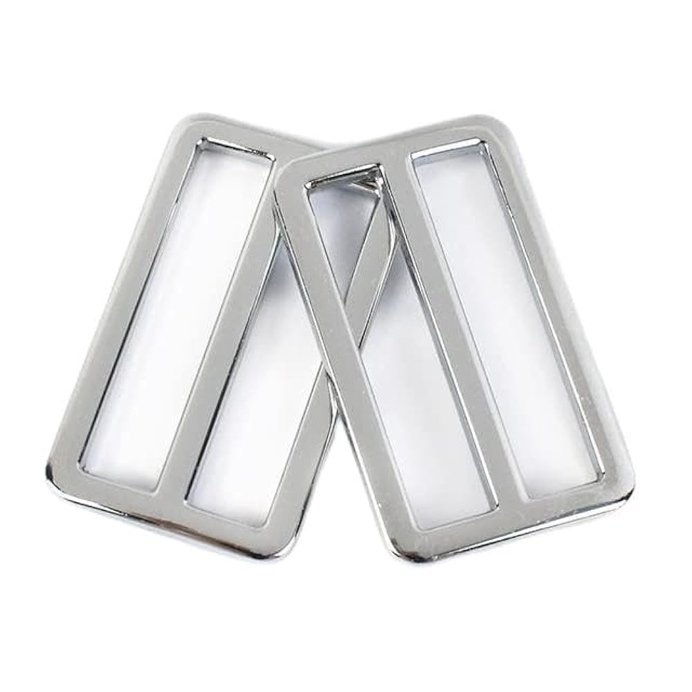 20 Fibbie Regolabili In Metallo Per Cinture, Borse E Zaini - Argento 32x16mm - Foto 8