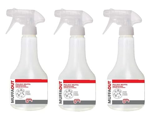 Magazzini GM MUFFAOUT, Antimuffa Spray Igienizzante, Efficace su Pareti Interne ed Esterne, Rimuovi Muffa per Muri e Piastrelle, 500ml (3)