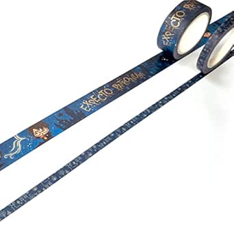 Paper House Productions - Nastro Washi Ufficiale Harry Potter - 2 Rotoli Da 10m (5mm E 10mm) - Ideale Per Scrapbooking E Planner