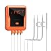 Inkbird IBT-4XP Grill Thermometer, Rechargeable Wireless Thermometer, Waterproof Digital Meat Thermometer, BBQ Thermometer with Timer, Alarm, 150 feet Smoker Thermometer for Oven, Kitchen, 4 Probes