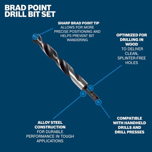 Bosch Brad Point Drill Bit Set