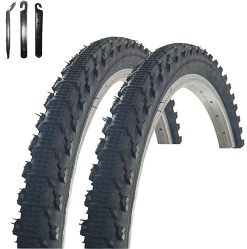 2 x VEE Rubber V185 26 Fahrradreifen Schwarz 51-559 (26 x 2.00) inkl. Reifenheber