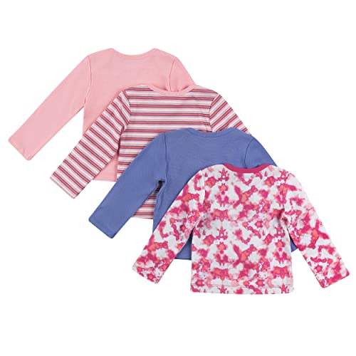 Image of Hanes Baby Long Sleeve T-shirt, Ultimate Flexy Knit Tee for Boys & Girls, 4-Pack