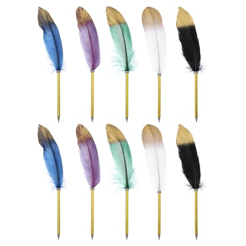 Stylo à bille plume d'oie vintage PATIKIL pour livre d'or de mariage et bureau